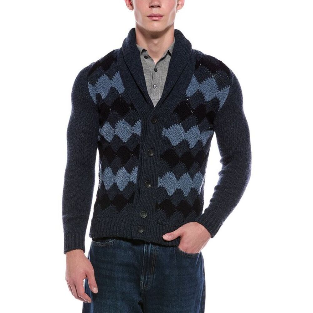 Slowear Mens Virgin Wool Shall Cardigan
